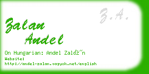 zalan andel business card